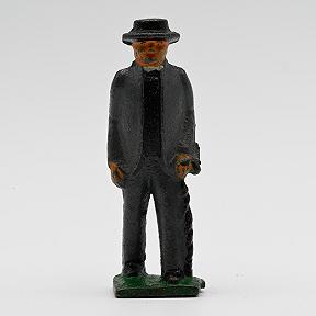 Grey Iron Preacher from American Family Series Vintage Toy