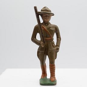 Grey Iron Soldier Parade Figure with Hat